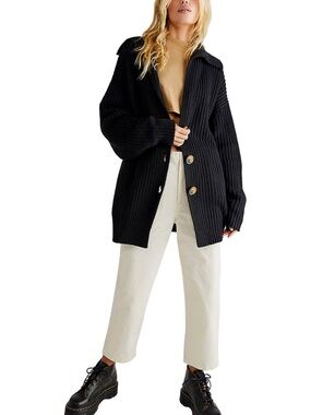 Free People Women's Swim Too‎ Deep Long Sleeve Cardi Sweater, Size XSMALL